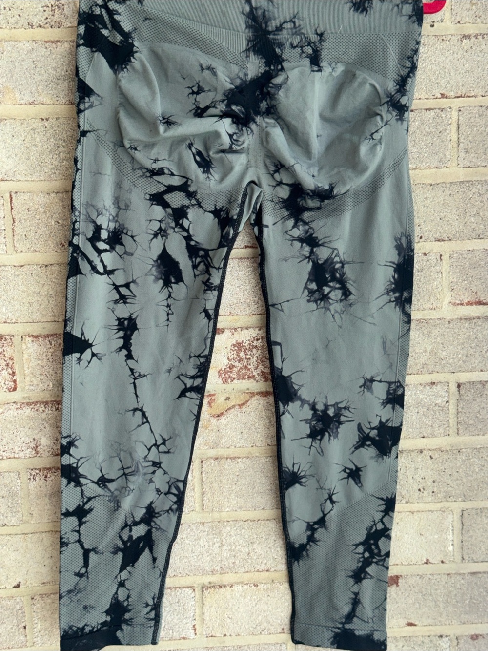 Women's Gray Tie-Dye Active Leggings